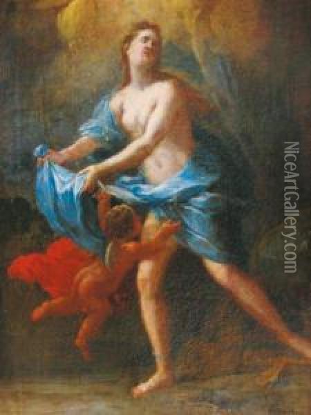 Venus Et L'amour Oil Painting - Francesco Montelaticci, Cecco Bravo