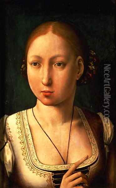 Juana or Joanna of Castile called `The Mad' Oil Painting - Juan De Flandes