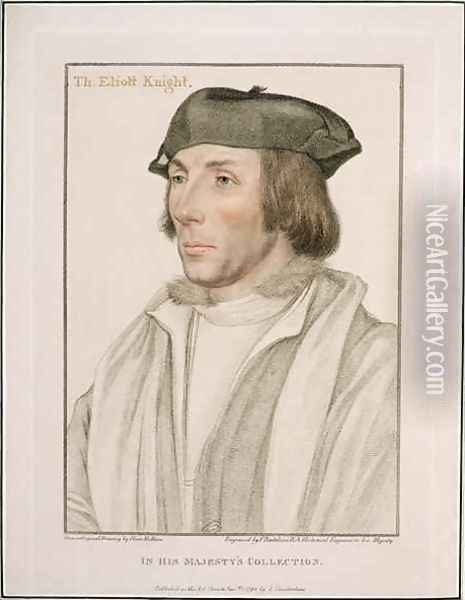 Sir Thomas Elyot c 1490-1546 Oil Painting - Hans Holbein the Younger