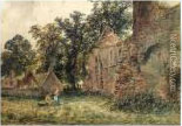 Beauly Abbey Oil Painting - Samuel Bough