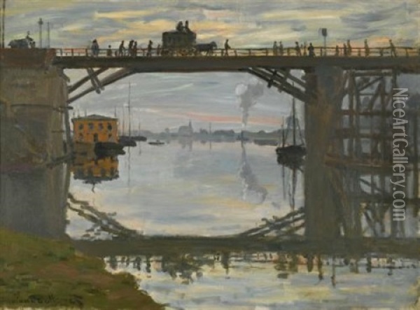 Le Pont De Bois Oil Painting - Claude Monet
