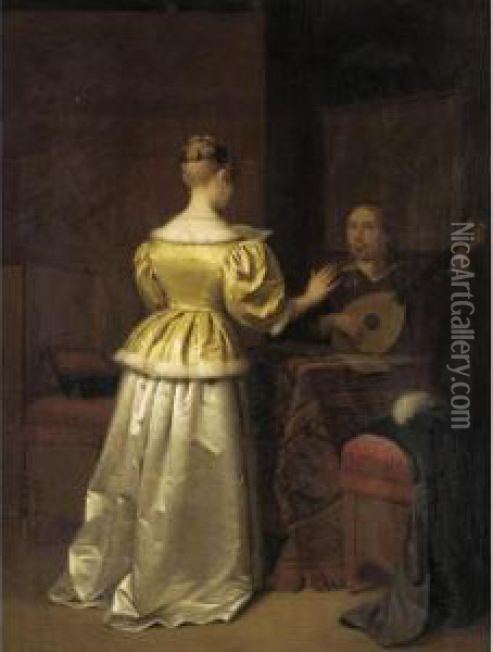 The Duet Oil Painting - Hendrik Turken