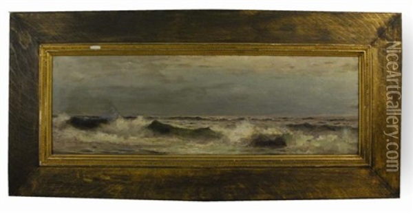 Crashing Waves Oil Painting - William Formby Halsall