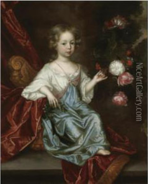 Portrait Of A Young Girl Oil Painting - Jacob Huysmans