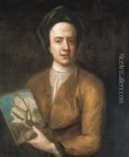 Portrait Of Joseph Goupy Oil Painting - Michael Dahl