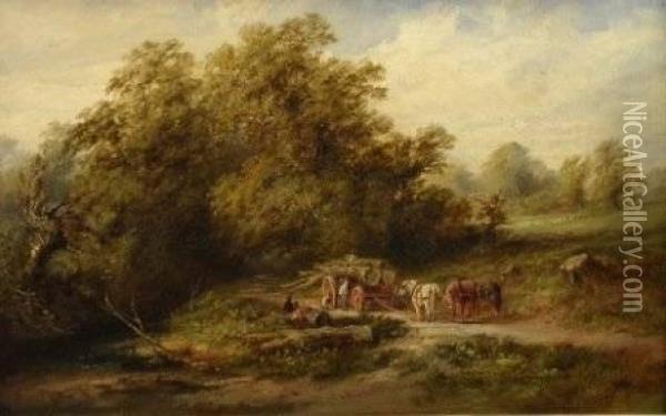Landscape Inthe Country Near Dorrington Oil Painting - Edward Partridge