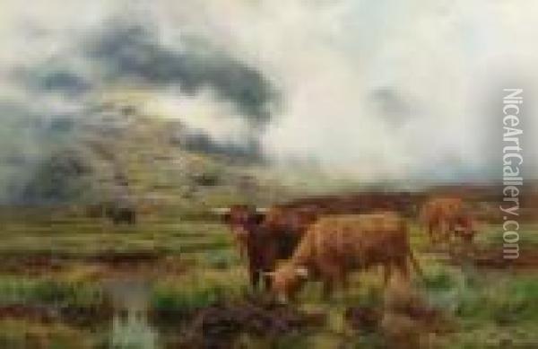 Mists In The Morning Oil Painting - Louis Bosworth Hurt
