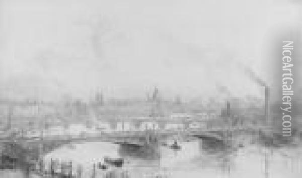 Westminster Bridge Oil Painting - William Lionel Wyllie