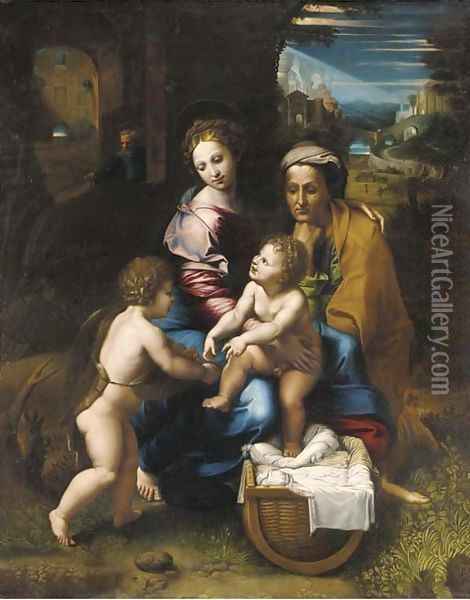 The Madonna della Perla Oil Painting - Raphael