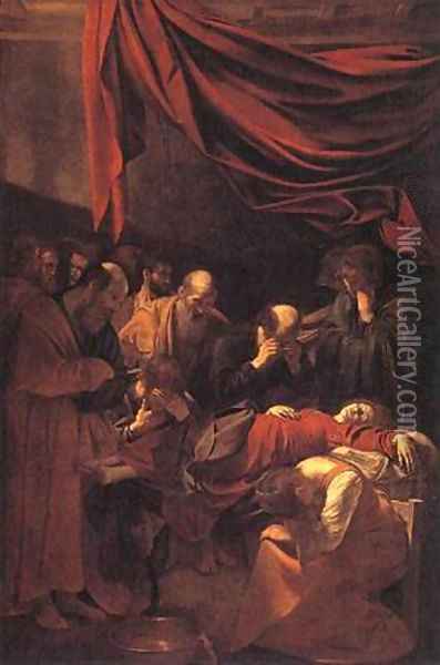 The Death of the Virgin Oil Painting - Michelangelo Merisi Da Caravaggio