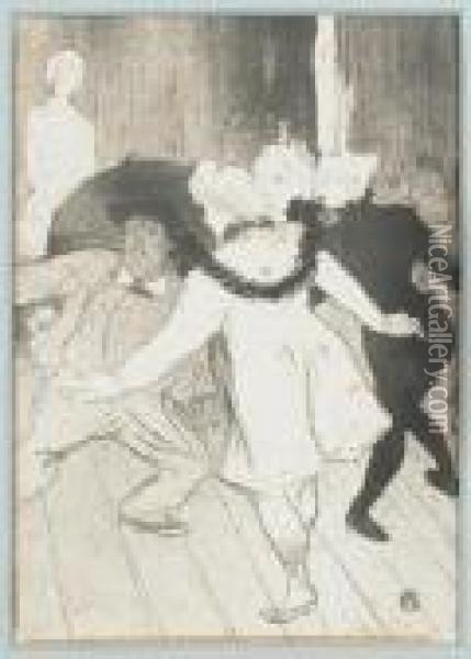 Folies-bergere, Les Pudeurs De Monsieur Prudhomme Oil Painting - Henri De Toulouse-Lautrec