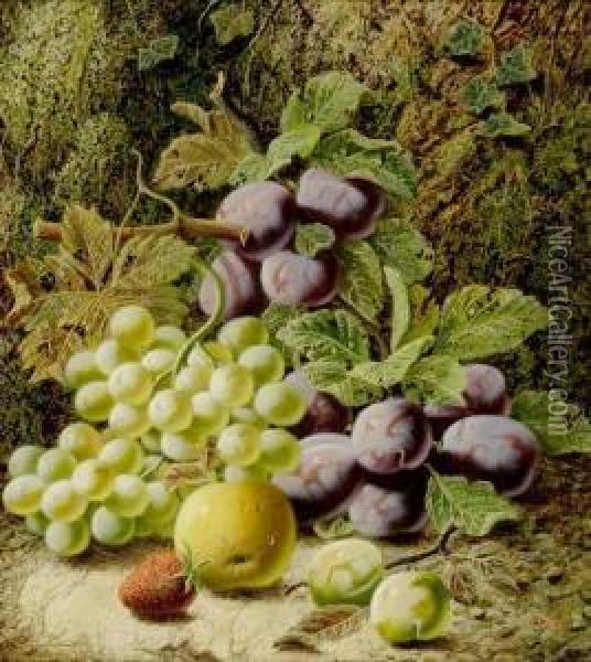 Still Life With Fruits Oil Painting - Oliver Clare