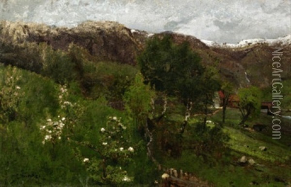 Fruhling In Der Eifel Oil Painting - Ludwig Munthe
