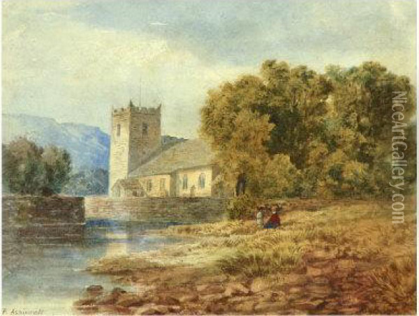 Grasmere Church Oil Painting - Reginald Aspinwall
