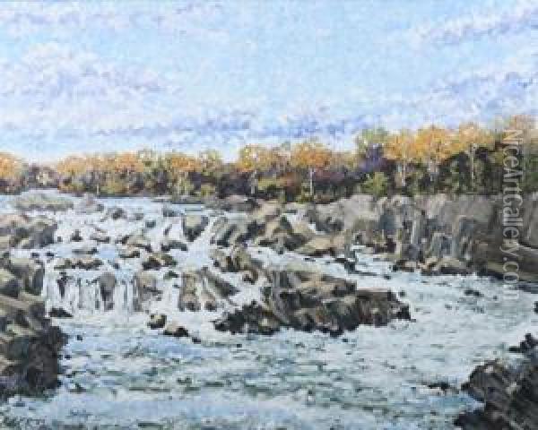 Potomac River Oil Painting - Christopher David Williams