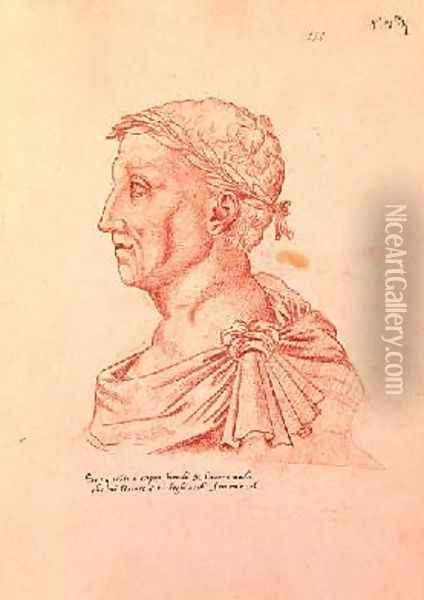 Petrarch 1304-74 Oil Painting - Jacques Le Boucq