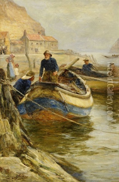 Fiskelage Oil Painting - Robert Jobling