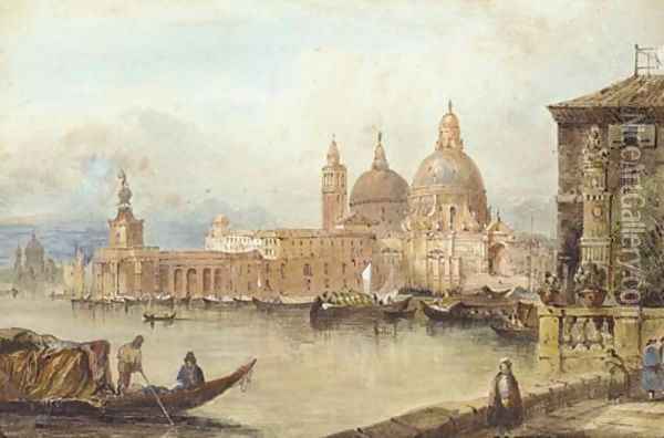 The Dogana, Venice Oil Painting - George Richardson