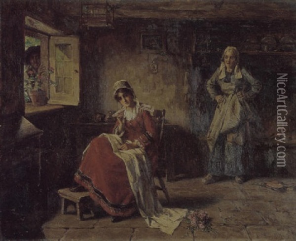 The Secret Visitor Oil Painting - Gustave Henry Mosler