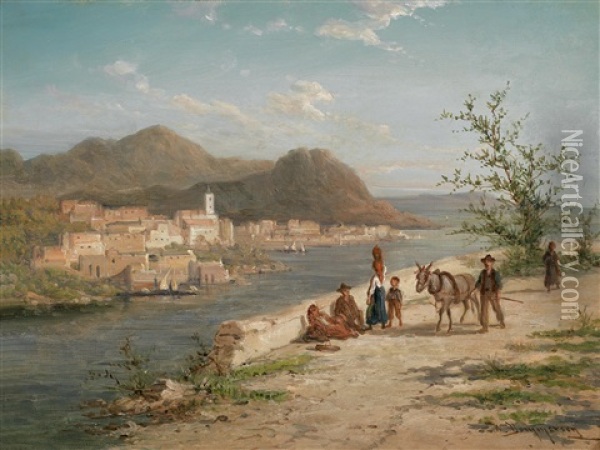 Motiv Aus Chiusi In Italien Oil Painting - William Raymond Dommersen