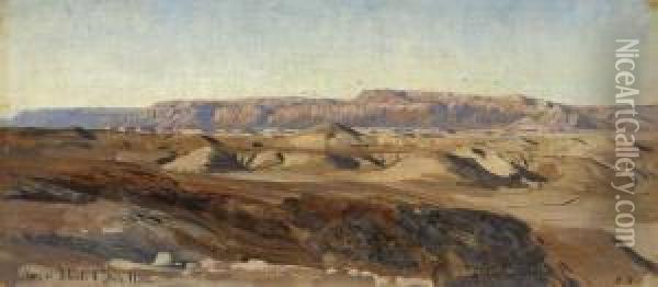 Blick Vom Jordantal Auf Das Moab-gebirge Oil Painting - Eugen Felix Prosper Bracht