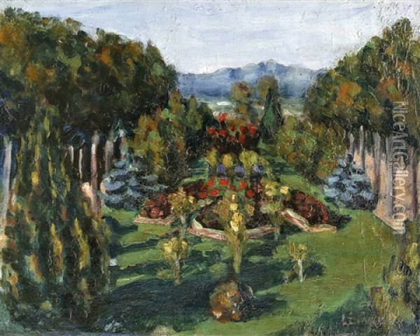 Diszkert Oil Painting - Imre Lenard