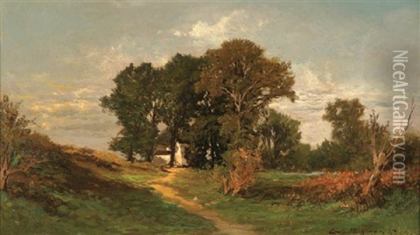 Dusk Landscape Oil Painting - Charles Volkmar
