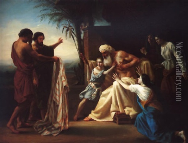 Jacob Recevant La Tunique De Son Fils Oil Painting - William-Adolphe Bouguereau