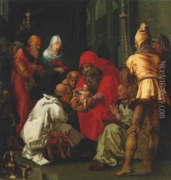 The Circumcision Oil Painting - Hendrik Goltzius