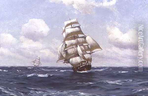 A Fair Wind Oil Painting - Thomas Jacques Somerscales