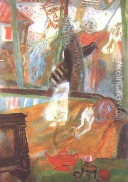Dreamer 1938 Oil Painting - Gyula Hincz