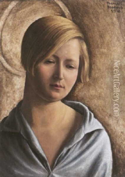 La Petite Vierge (st. Nitouche) Oil Painting - Francois Emile Barraud