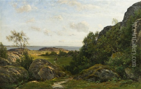 Landscape From Helso Oil Painting - Berndt Adolf Lindholm