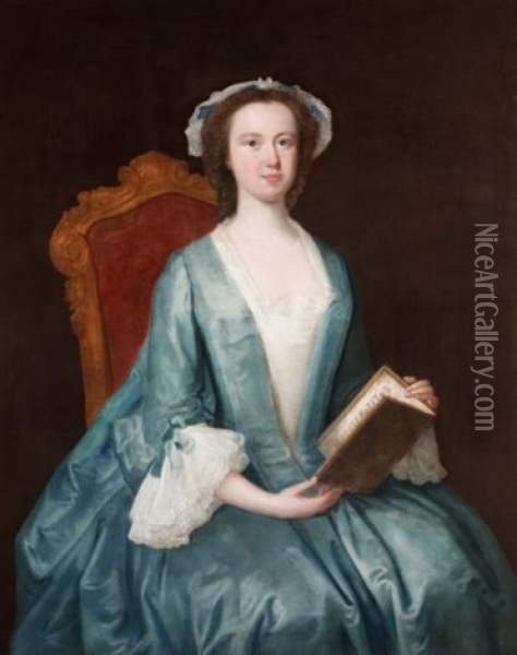 Portrait Of Anne Webb Oil Painting - Joseph Highmore