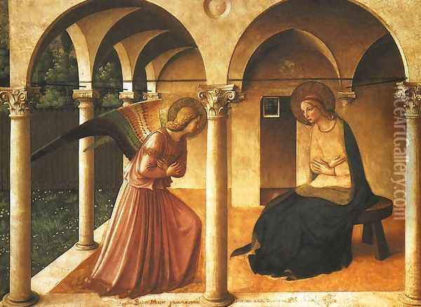 Annunciation Oil Painting - Angelico Fra