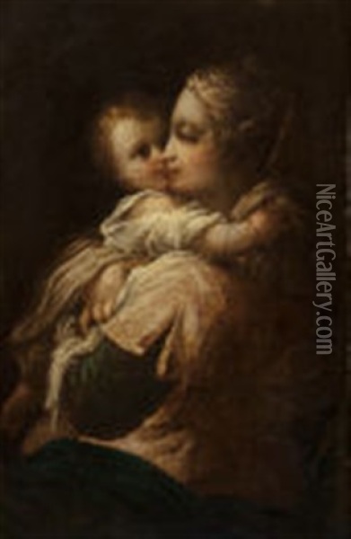 Mother And Child Oil Painting - Jean-Honore Fragonard