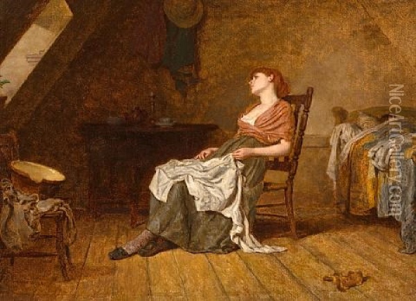 Far Away Thoughts Oil Painting - Francis Montague (Frank) Holl