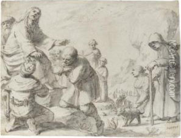 Christ Curing The Sick Oil Painting - Willem Van Oordt