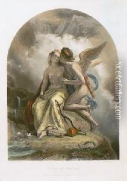 Cupid And Psyche Oil Painting - Lumb Stocks
