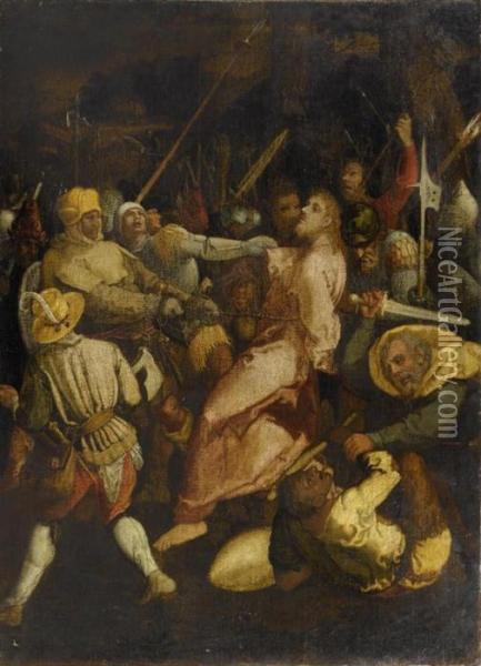 The Capture Of Christ. Oil Painting - Albrecht Durer