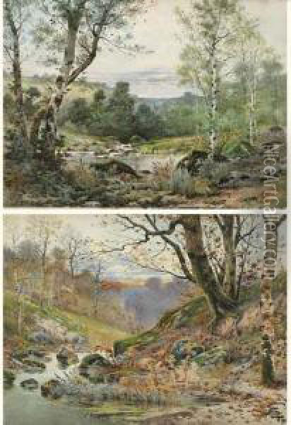 Printemps Et Automne En Foret De Fontainebleau Oil Painting - Hippolyte Jean Adam Gide