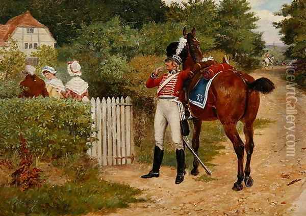 The Girl I Left Behind Me, 1886 Oil Painting - Randolph Caldecott