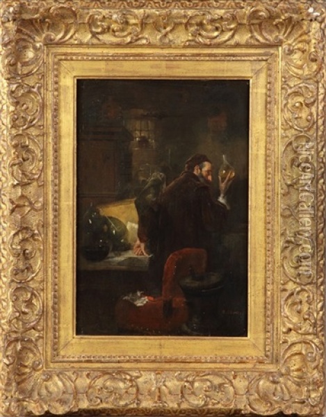 The Alchemist Oil Painting - Albert Adamo