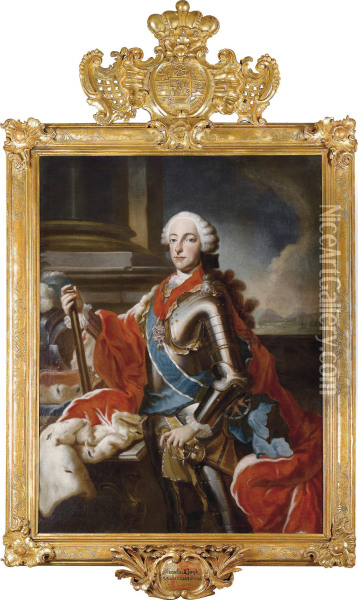 Officialportrait Of Prince Elector Maximilian Iii Joseph Of Bavaria Oil Painting - Georg Desmares