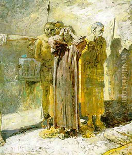 Golgotha, 1892-93 Oil Painting - Nikolai Nikolaevich Ge