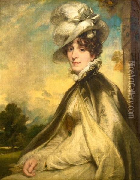 Portrait Of William Miller (+ Portrait Of His Wife, Susanna Chapman; Pair) Oil Painting - Thomas Phillips