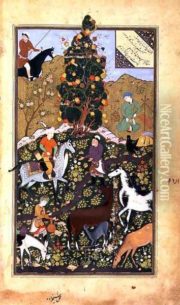 Dara and the Herdsman Oil Painting - Mir Ali Al Husayni