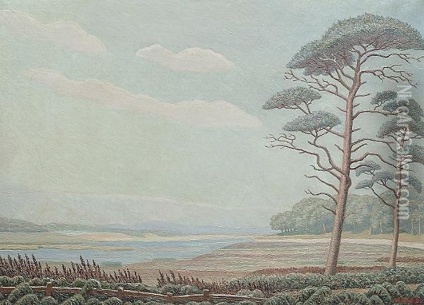 Lake Scene Oil Painting - William Lionel Clause