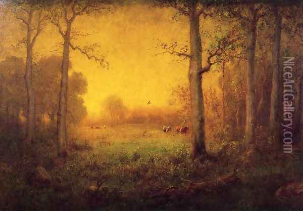 Rural Landscape Oil Painting - George Inness