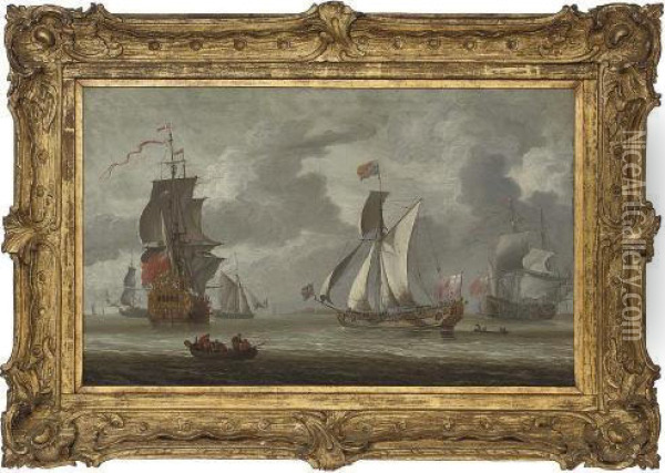 The Royal Yacht Oil Painting - Jacob Knyff